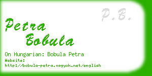 petra bobula business card